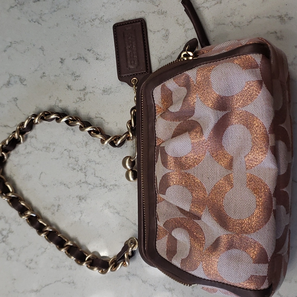 Authentic Coach 3 section small purse
